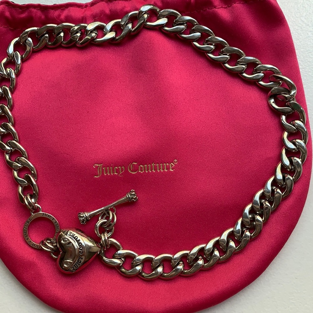 Silver thick Juicy Couture Choker